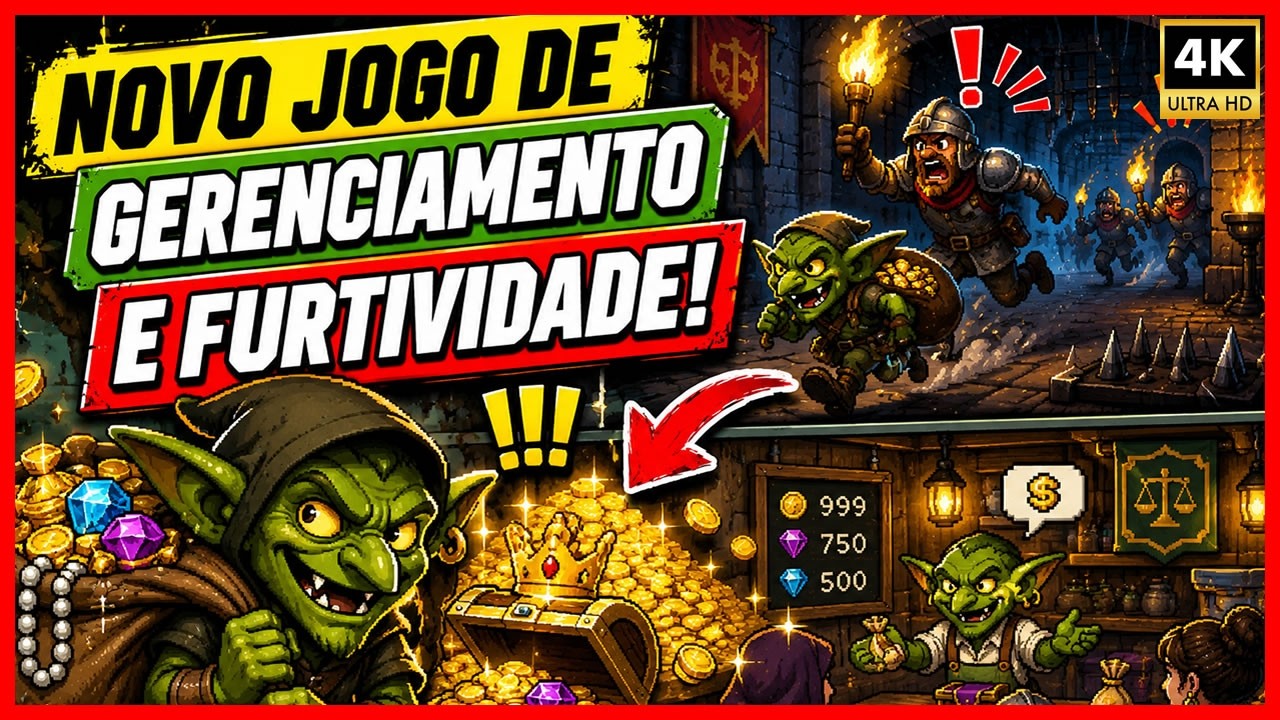 GOBLIN VYKE: THE THIEF TYCOON - GAMEPLAY | NOVO JOGO DE GERENCIAMENTO E FURTIVIDADE | FIRST LOOK!