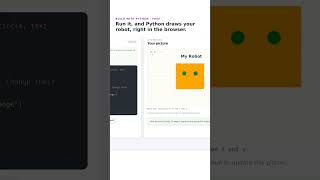 Your first Python program draws a robot #Shorts #thinkinginmath