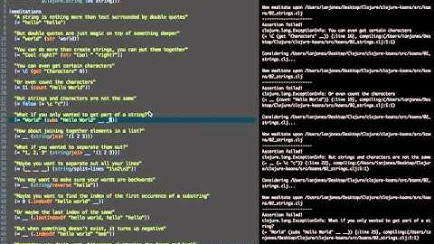 Clojure Koans: Strings