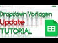 Dropdown Vorlagen - Update - Google Sheets Tutorial