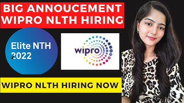 WIPRO NLTH 2022 Hiring Update | WIPRO Big Announcement