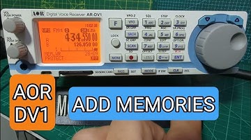 AOR DV1 SCANNER - SAVE CHANNELS  TO MEMORY