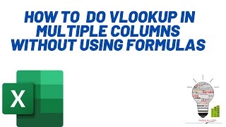 How to do Vlookup Functions for Multiple Columns without Formula