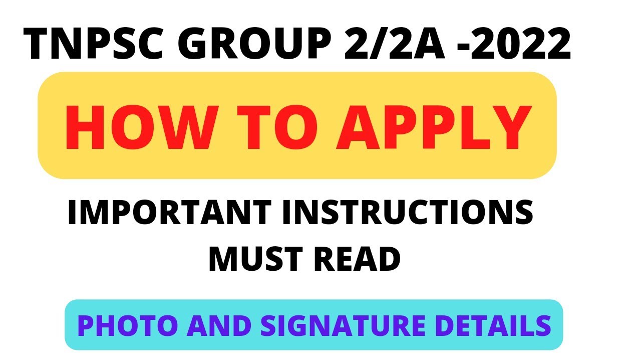 TNPSC GROUP 2 how To Apply tnpsc Photo And Signature Size Tamil Group 