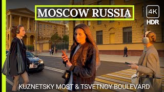 🔥 ตามล่าหาสาวสลาฟแสนสวย 🔥 ในมอสโก รัสเซีย Walk City Tour 4K HDR