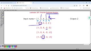 Leetcode 287  Find the Duplicate Number - O(N) Solution Constant On Space   - Explained In Hindi