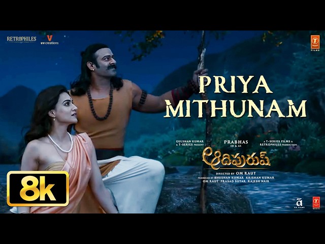 8K | Priya Mithunam (song) | Prabhas, Kriti Senon | Adipurush