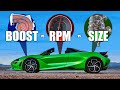 Boost vs rpm vs displacement  whats best for horsepower