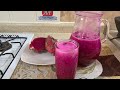 Agua de pitaya o dragon fruit
