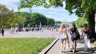 Vigelandsparken, Oslo Norway 🇳🇴 | Walking Tour | May 2024 ☀️ 4K