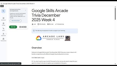 Google Skills Arcade Trivia December 2025 Week 4 Quiz #qwiklabs #qwiklabsarcade2025