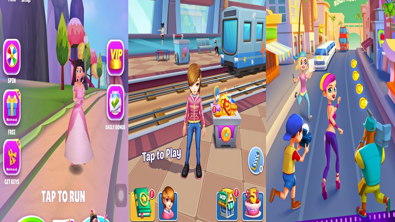 Subway Princess Runner V/S Hollywood Rush V/S Princess Run 3D - Who's ...