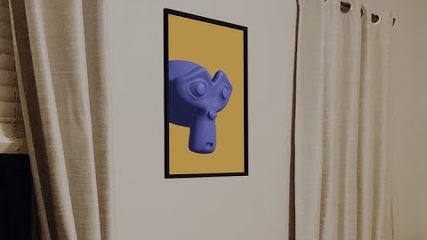 How to make a picture frame with a 3D element inside | Blender