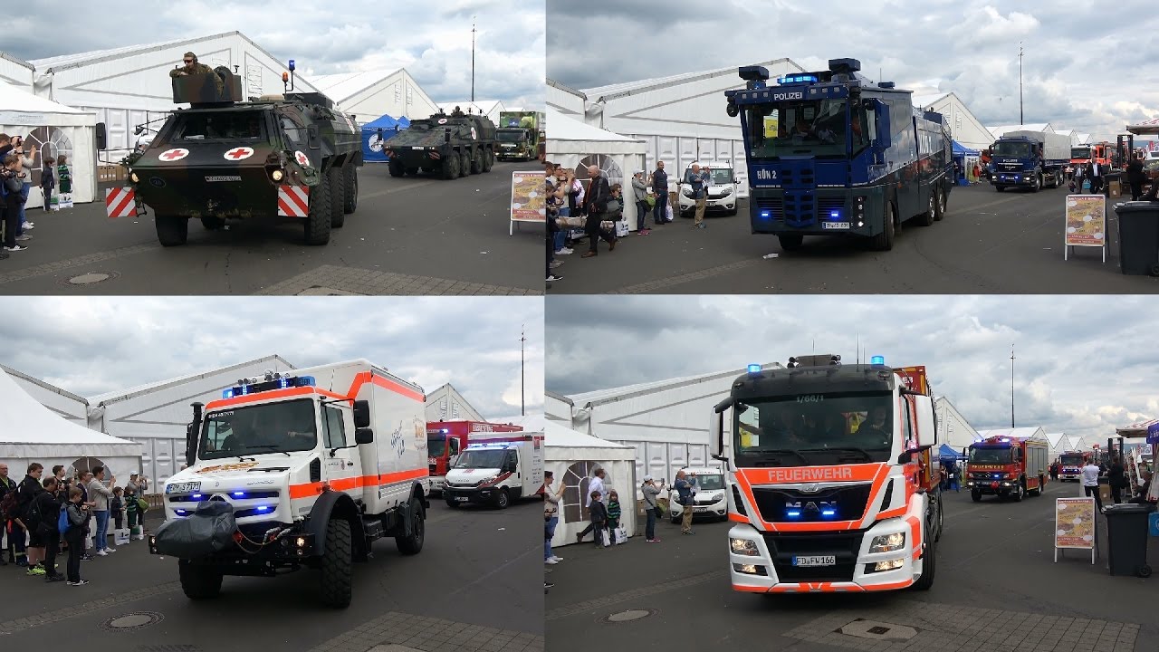 Lautstarke Abschlussfahrten zur RETTmobil 2017 in Fulda