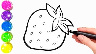 How to draw a strawberry 🍓
