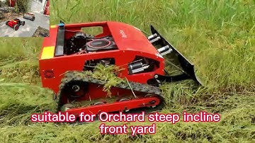 gasoline engine 360 degree rotation travel speed 0~6Km/h remote controlled tracked robot mower