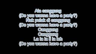 Video thumbnail of "Too Phat ft Yusni Hamid - Ala Canggung (Lyrics)"