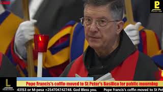 🔴LIVE🔴 : Pope Francis's coffin moved to St Peter's Basilica for public mourning