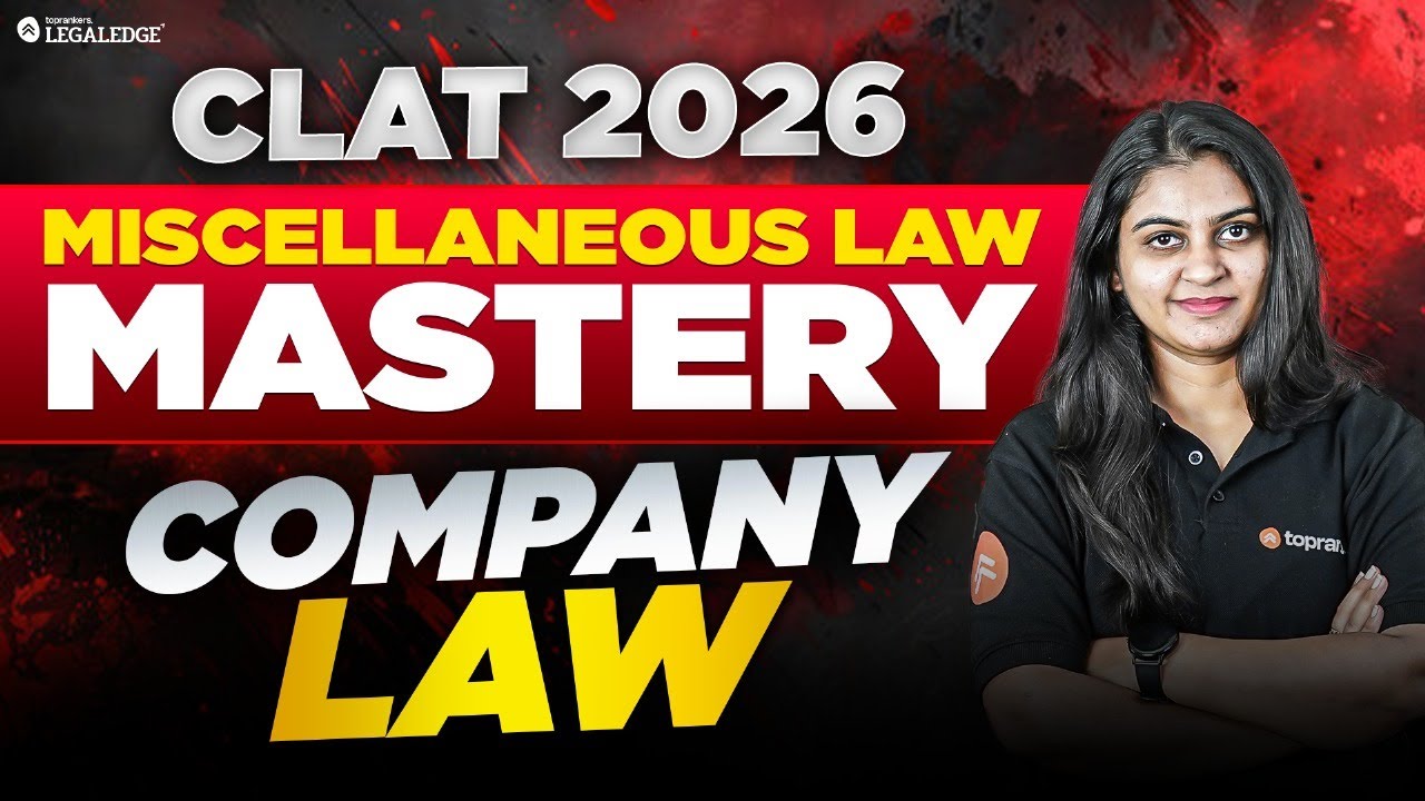 Company Law | Miscellaneous Laws for CLAT 2026 | Legal Reasoning for ...
