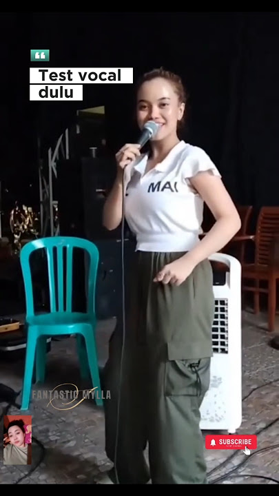 Ajeng febria,test vocal dulu #dangdut #hiburan #shorts