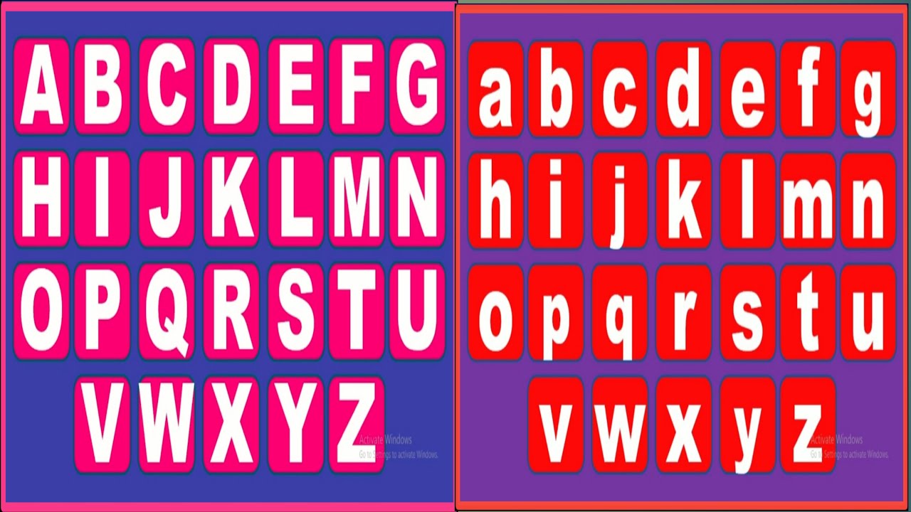 Capital alphabet and small alphabet - YouTube