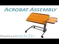 Adjustable Bed Table With 4 Casters