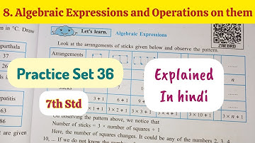 7th Std - Mathematics -Chapter 8 Algebraic Expressions and Operations on them Practice Set 36 solved