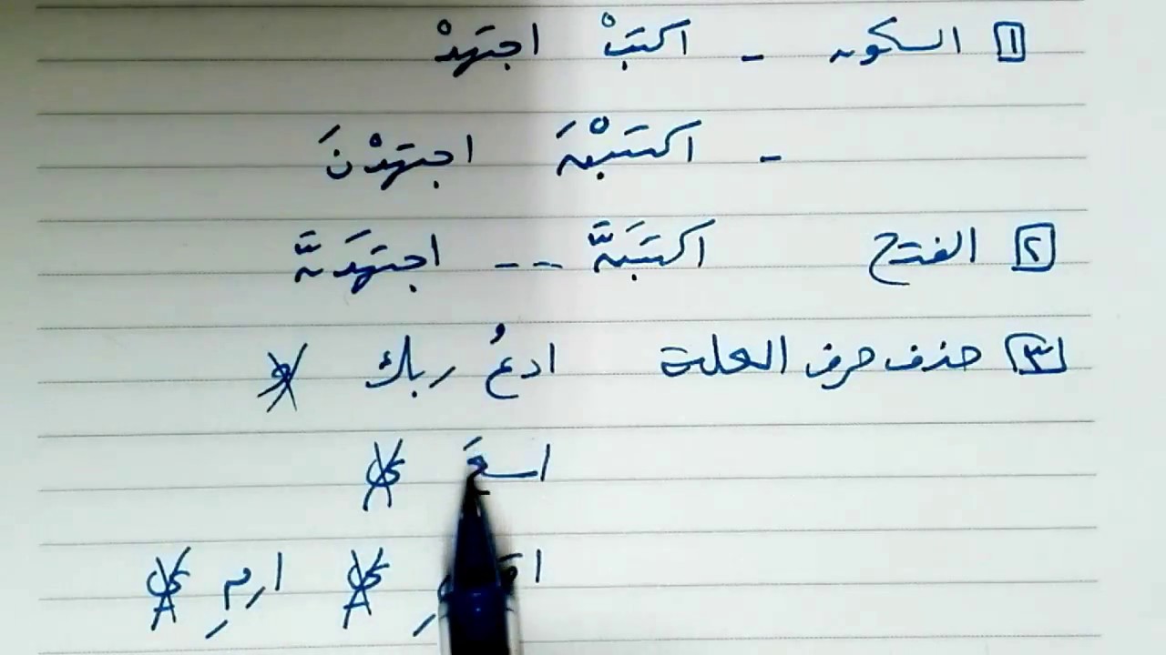 حالات بناء فعل الأمر