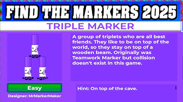 How To Find TRIPLE MARKER in ROBLOX FIND THE MARKERS🖌️ [UPDATE 2025] [walkthrough]