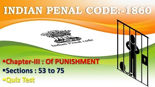 Indian Penal Code 1860 I Chapter-III PUNISHMENT