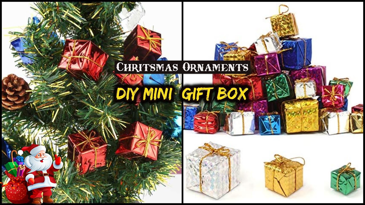 Christmas Ornaments Mini Gift boxes with paper| Christmas Tree ...