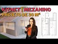 Loft de 30 m  projeto explicado  kitnet com mezanino