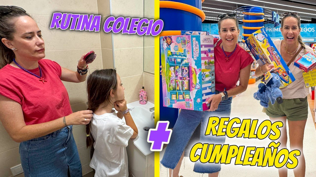 RUTINA DE MAÑANA COMPRANDO EL REGALO DE CUMPLEAÑOS DE MARTINA DOBLE TWINS