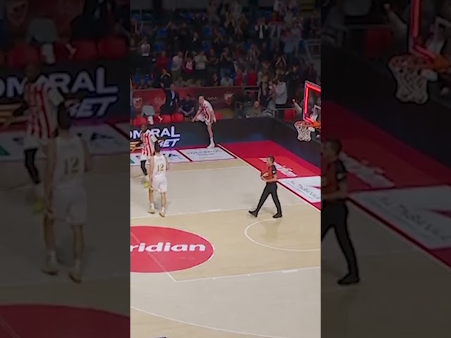 KOŠ sa POLOVINE terena Ognjena Dobrića #crvenazvezda #abaliga