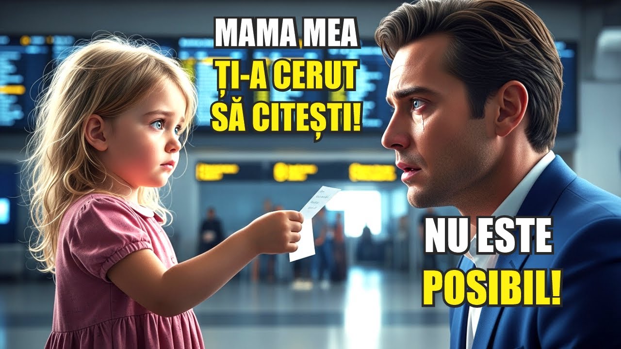 FATA SĂRACĂ ÎNMÂNEAZĂ UN BILET MILIARDARULUI LA AEROPORT… EL CITEȘTE ȘI ÎNCEPE SĂ PLÂNGĂ!