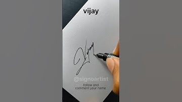 vijay name signature style #signoartist #signature