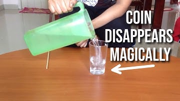 How to make Coin disappear magically Science Experiment | Refraction of light - bending of light