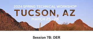 2024 spring technical workshop: session 7b: der