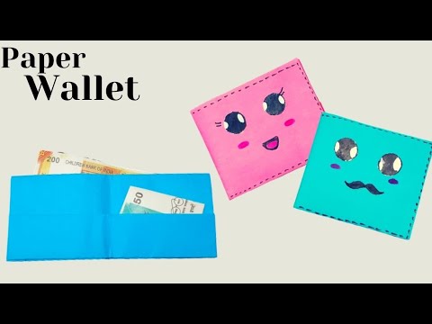 PAPER WALLET | How to Make Paper Wallet | DIY Money Purse | Origami ...