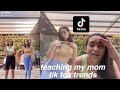 I teach my mom tik tok dances funny