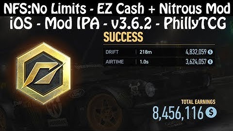 NFS No Limits 3.6.2 - iOS - Mod IPA - EZ Cash + Nitrous Mods