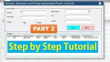 Fully Automated Data Entry User Form in Excel - Step By Step Tutorial part 2