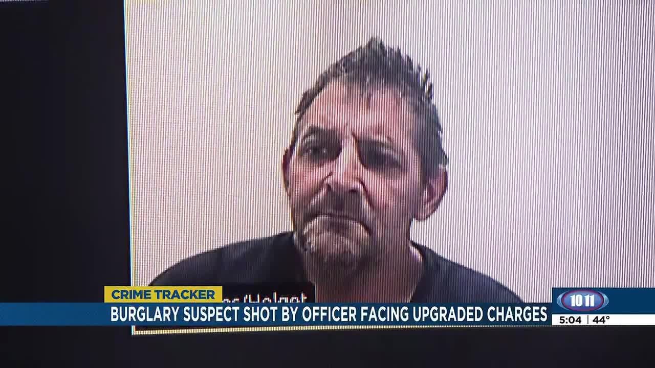 Burglary suspect shot by officer facing upgraded charges - YouTube