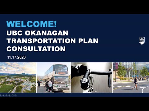 UBC Okanagan Transportation Plan public consultation, Nov 3-24, 2020
