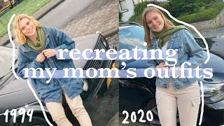 recreating my mom's outfits from the 80's & 90's