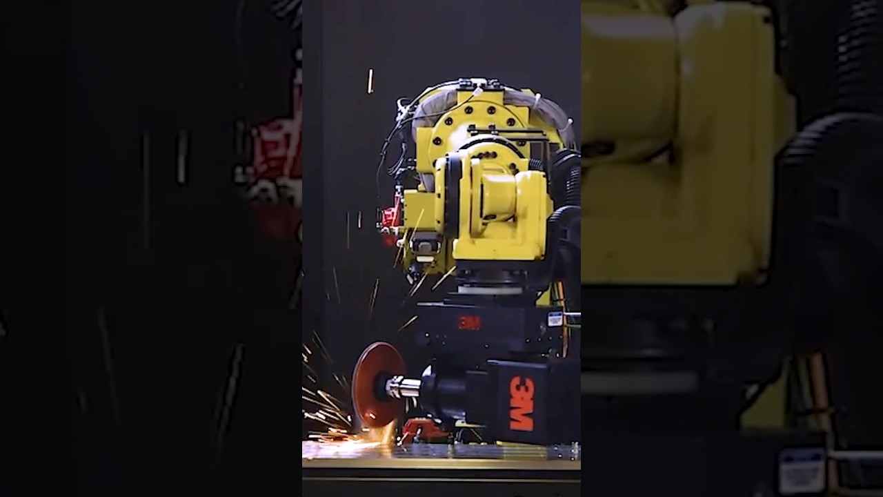 Automated robotic weld grinding with Lincoln Electric and 3M 