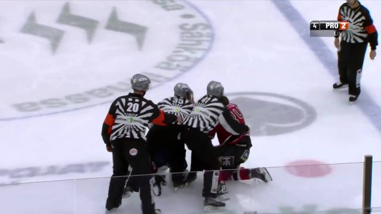 Ässät vs. HIFK | Josh Gratton-Matt Generous fight HD