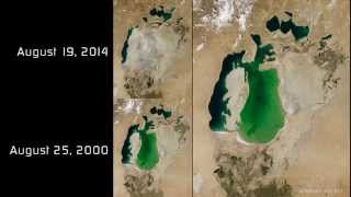 ENVIRONMENTAL IMPACT 06: Shrinking lake, central Asia