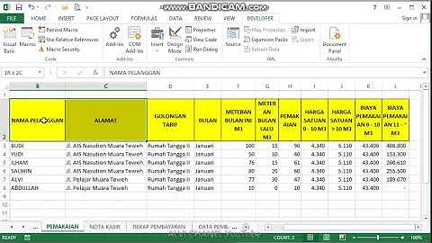 40 Menguji Coding Tombol Posting Nota Kasir Part 2 VBA Excel Aplikasi Pembayaran Rekening Air