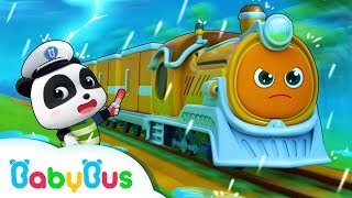 super train delivers the cargo super panda rescue team monster police truck babybus